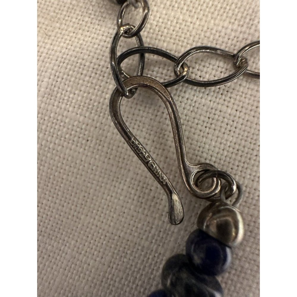 Jay King DTR Desert Rose Trading Sterling Silver Blue Lapis Orange Turq Necklace - Picture 4 of 7